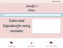 Tablet Screenshot of jenniferscakes.co.uk